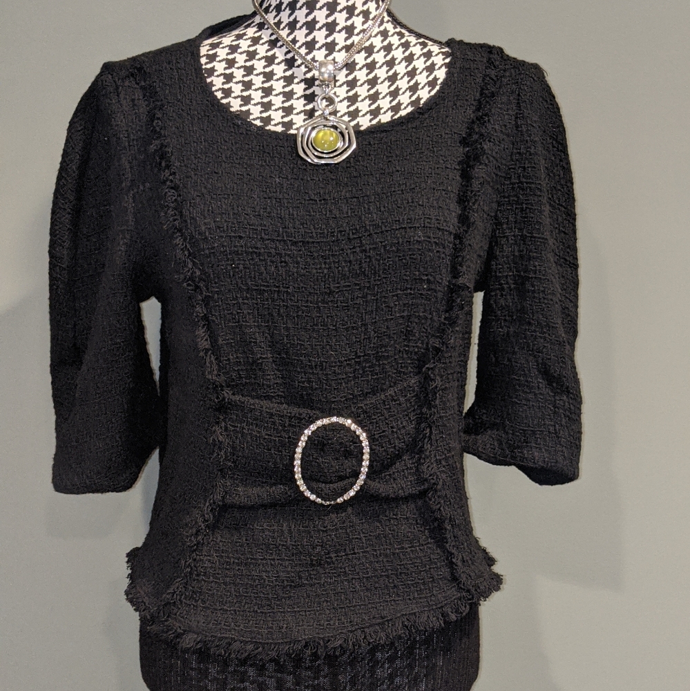 Zara Tweed like top. Shop this look!